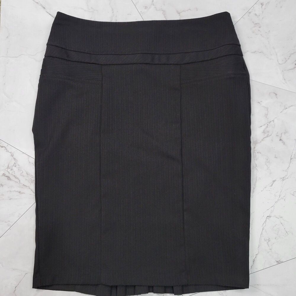 Heart Soul black pencil skirt kick pleats size 1 juniors NWOT